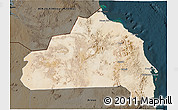 Satellite 3D Map of Halaieb, darken