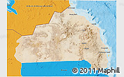 Satellite 3D Map of Halaieb, political outside