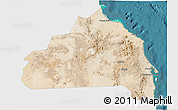 Satellite 3D Map of Halaieb, single color outside