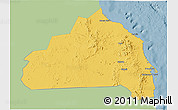 Savanna Style 3D Map of Halaieb, single color outside