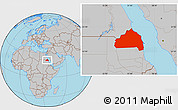 Gray Location Map of Halaieb
