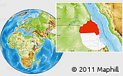Physical Location Map of Halaieb, highlighted parent region