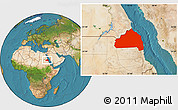 Satellite Location Map of Halaieb