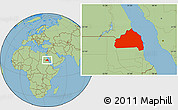 Savanna Style Location Map of Halaieb