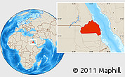 Shaded Relief Location Map of Halaieb