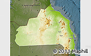 Physical Map of Halaieb, darken