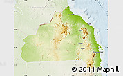 Physical Map of Halaieb, lighten
