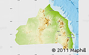 Physical Map of Halaieb, single color outside