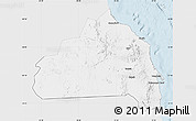 Silver Style Map of Halaieb, single color outside