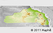 Physical Panoramic Map of Halaieb, desaturated