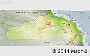 Physical Panoramic Map of Halaieb, semi-desaturated