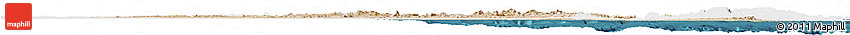 Satellite Horizon Map of Red Sea, single color outside
