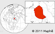 Blank Location Map of Red Sea