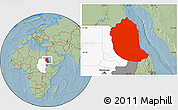 Savanna Style Location Map of Red Sea, highlighted country, highlighted parent region, hill shading