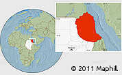Savanna Style Location Map of Red Sea, highlighted country, hill shading