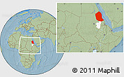 Savanna Style Location Map of Red Sea, highlighted parent region, within the entire country, hill shading