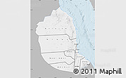 Gray Map of Red Sea, single color outside