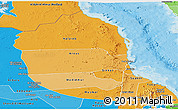 Political Shades Panoramic Map of Red Sea