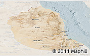 Satellite Panoramic Map of Red Sea, lighten