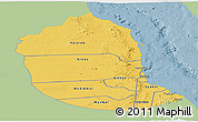 Savanna Style Panoramic Map of Red Sea, single color outside