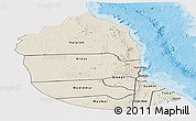 Shaded Relief Panoramic Map of Red Sea, single color outside