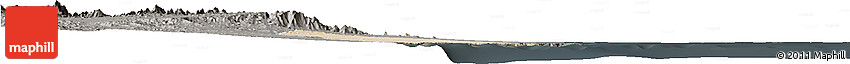 Satellite Horizon Map of Port Sudan, darken, semi-desaturated