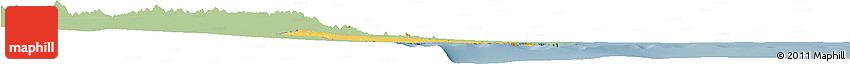 Savanna Style Horizon Map of Port Sudan, single color outside