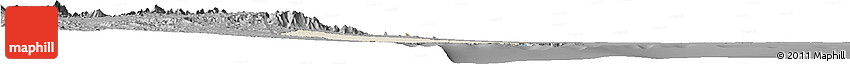 Shaded Relief Horizon Map of Port Sudan, darken, desaturated
