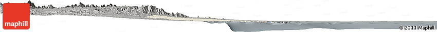 Shaded Relief Horizon Map of Port Sudan, darken, semi-desaturated