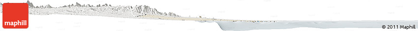 Shaded Relief Horizon Map of Port Sudan, lighten, semi-desaturated