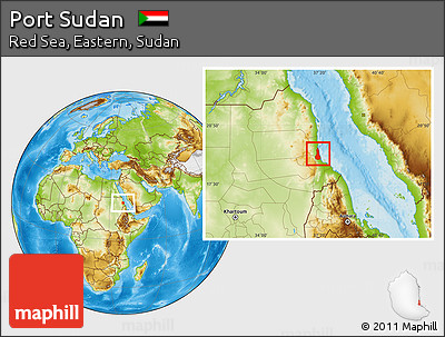 Physical Location Map of Port Sudan