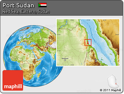 Physical Location Map of Port Sudan