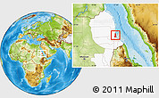 Physical Location Map of Port Sudan, highlighted grandparent region