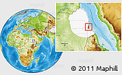 Physical Location Map of Port Sudan, highlighted parent region