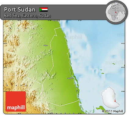 Physical Map of Port Sudan