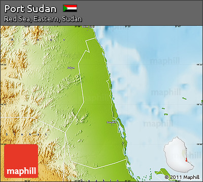 Physical Map of Port Sudan