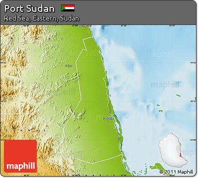 Physical Map of Port Sudan