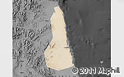 Satellite Map of Port Sudan, darken, desaturated