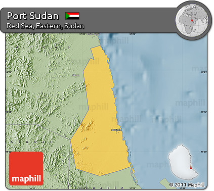 Savanna Style Map of Port Sudan