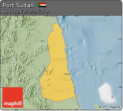 Savanna Style Map of Port Sudan
