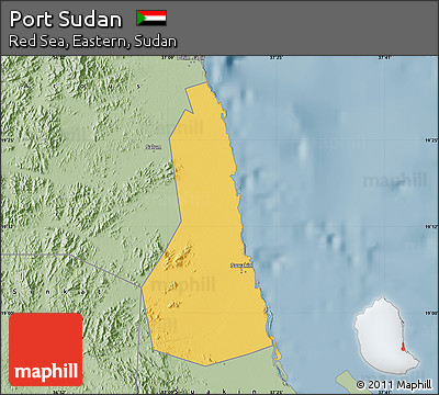 Savanna Style Map of Port Sudan