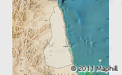 Shaded Relief Map of Port Sudan, satellite outside