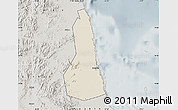 Shaded Relief Map of Port Sudan, semi-desaturated