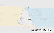 Classic Style Panoramic Map of Port Sudan, single color outside