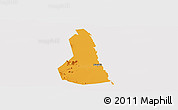 Political Panoramic Map of Port Sudan, cropped outside