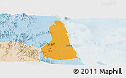 Political Panoramic Map of Port Sudan, lighten
