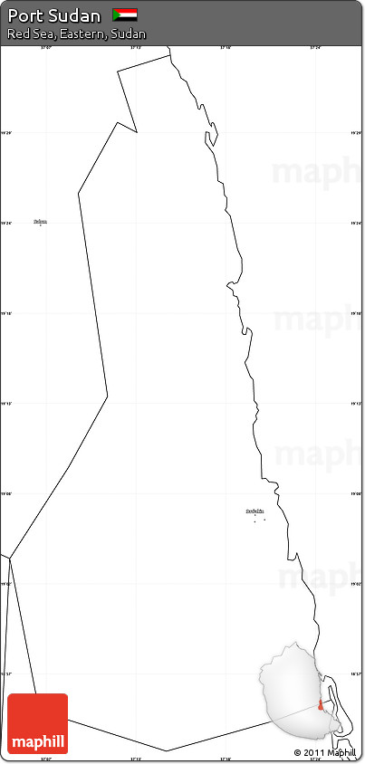 Blank Simple Map of Port Sudan