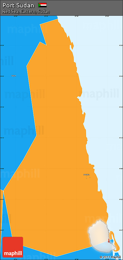 Political Simple Map of Port Sudan