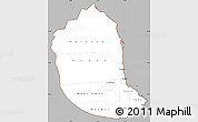 Gray Simple Map of Red Sea, cropped outside