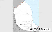 Gray Simple Map of Red Sea
